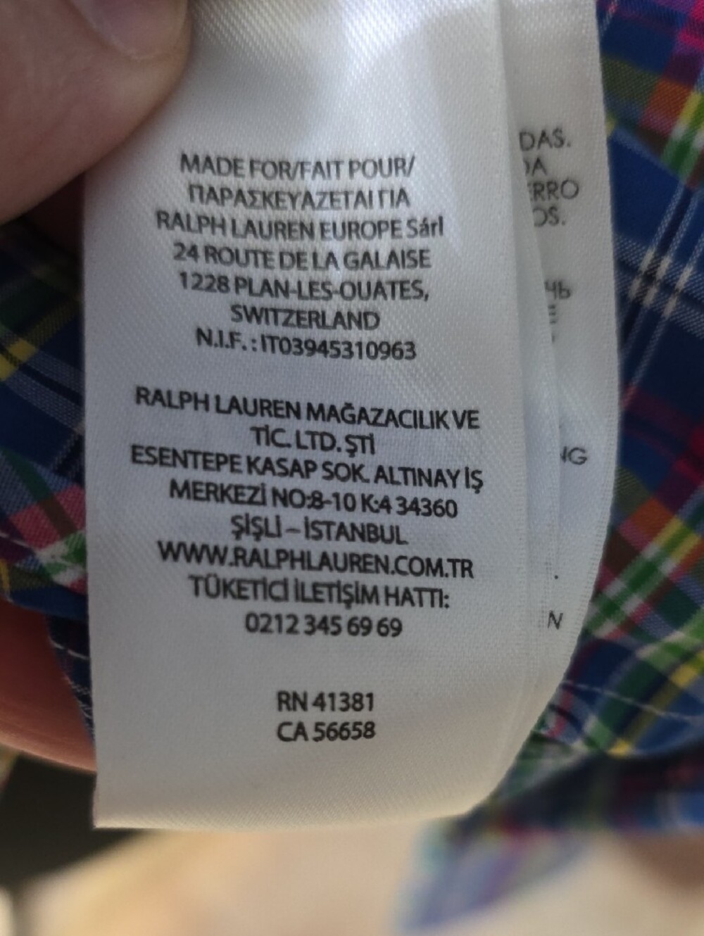 Ralph Lauren Multicolor Plaid Button-Down Shirt (Blue, Green, Yellow, Pink) - M - Picture 7 of 9